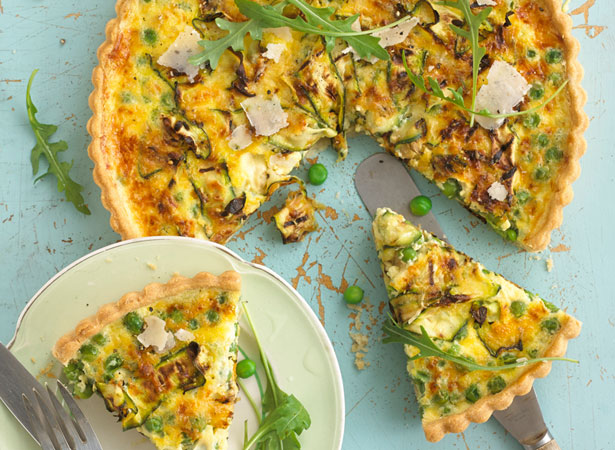 Pea, Parmesan and Courgette Tart | MummyPages.uk